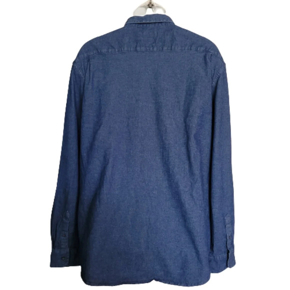 Wrangler Flex For Comfort Denim Button Down Long Sleeve Shirt Size Men's 2XL - Picture 4 of 11